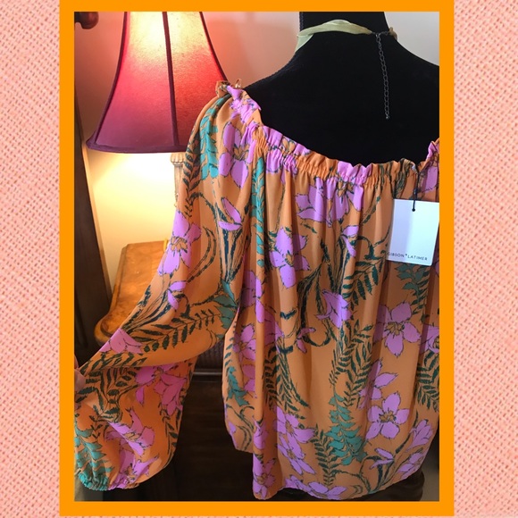 Gibson Latimer off-the-shoulder BLOUSE - Picture 6 of 8